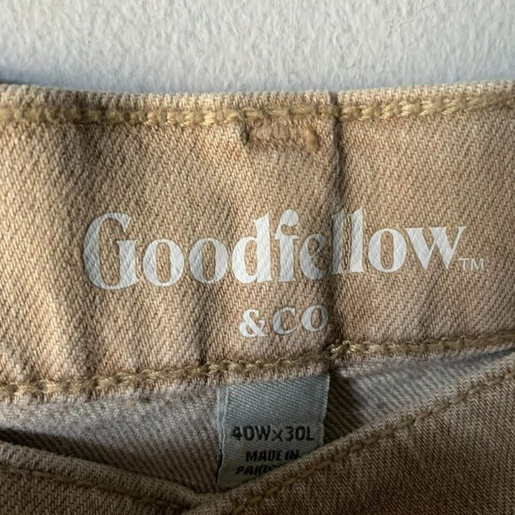Goodfellow & Co Mens Slim Total Flex Jeans 40W X 30L Beige - Picture 5 of 12